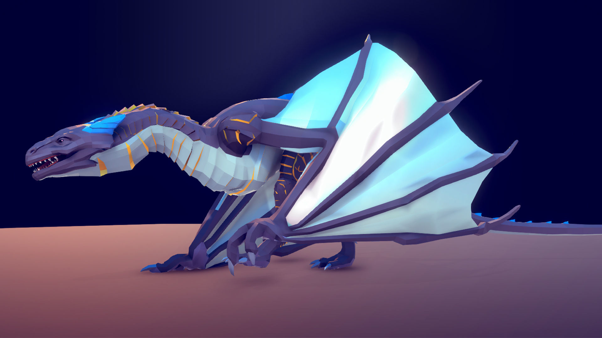 Irval the Wyvern Low-poly 3D model_18