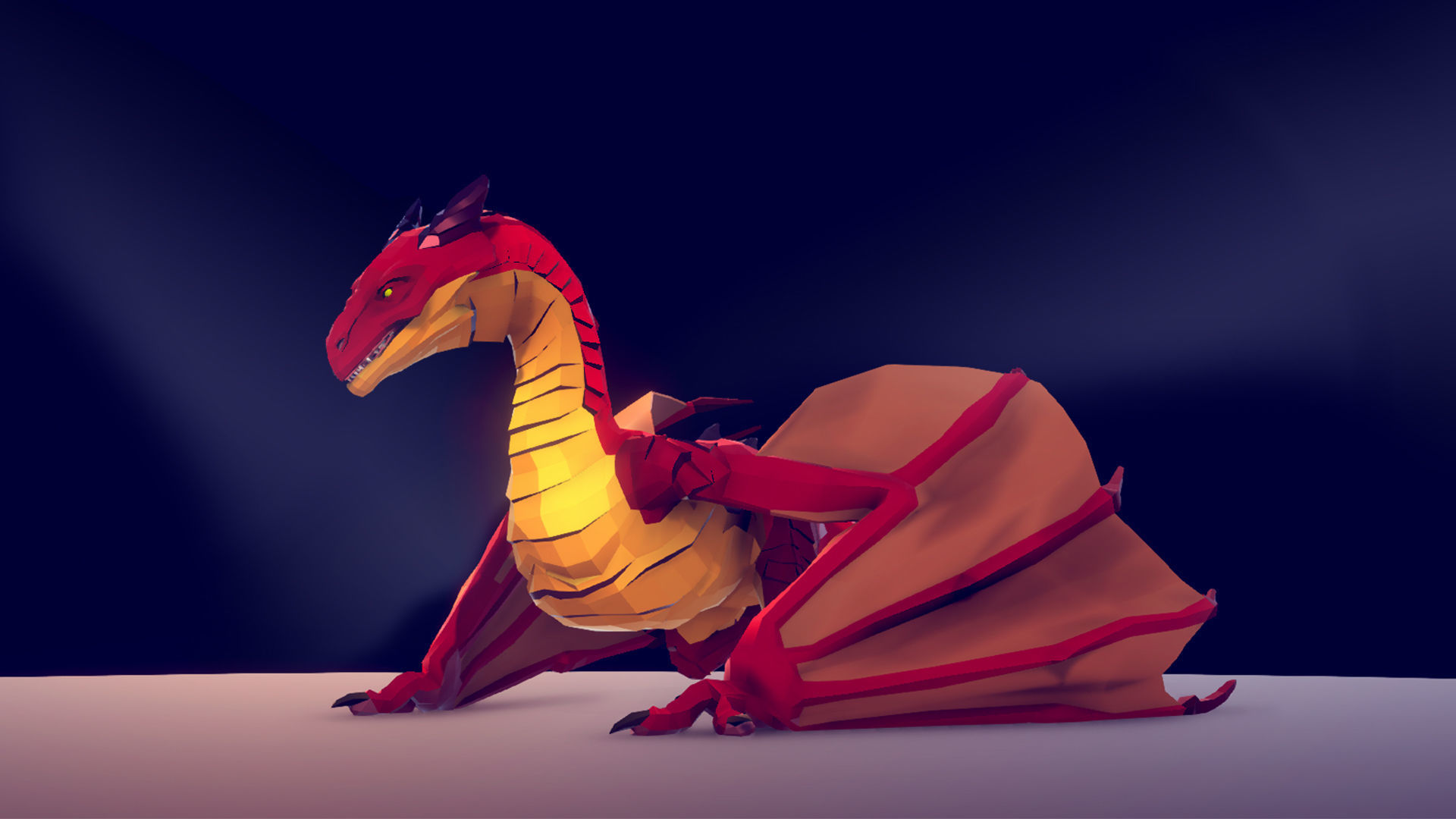 Irval the Wyvern Low-poly 3D model_4