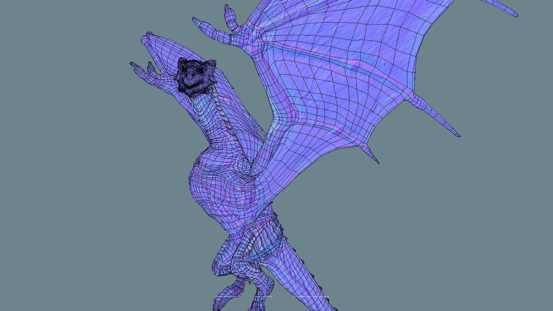 Irval the Wyvern Low-poly 3D model_14