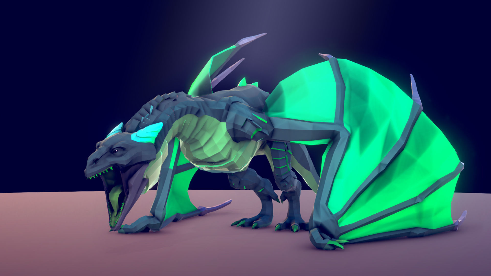 Irval the Wyvern Low-poly 3D model_20