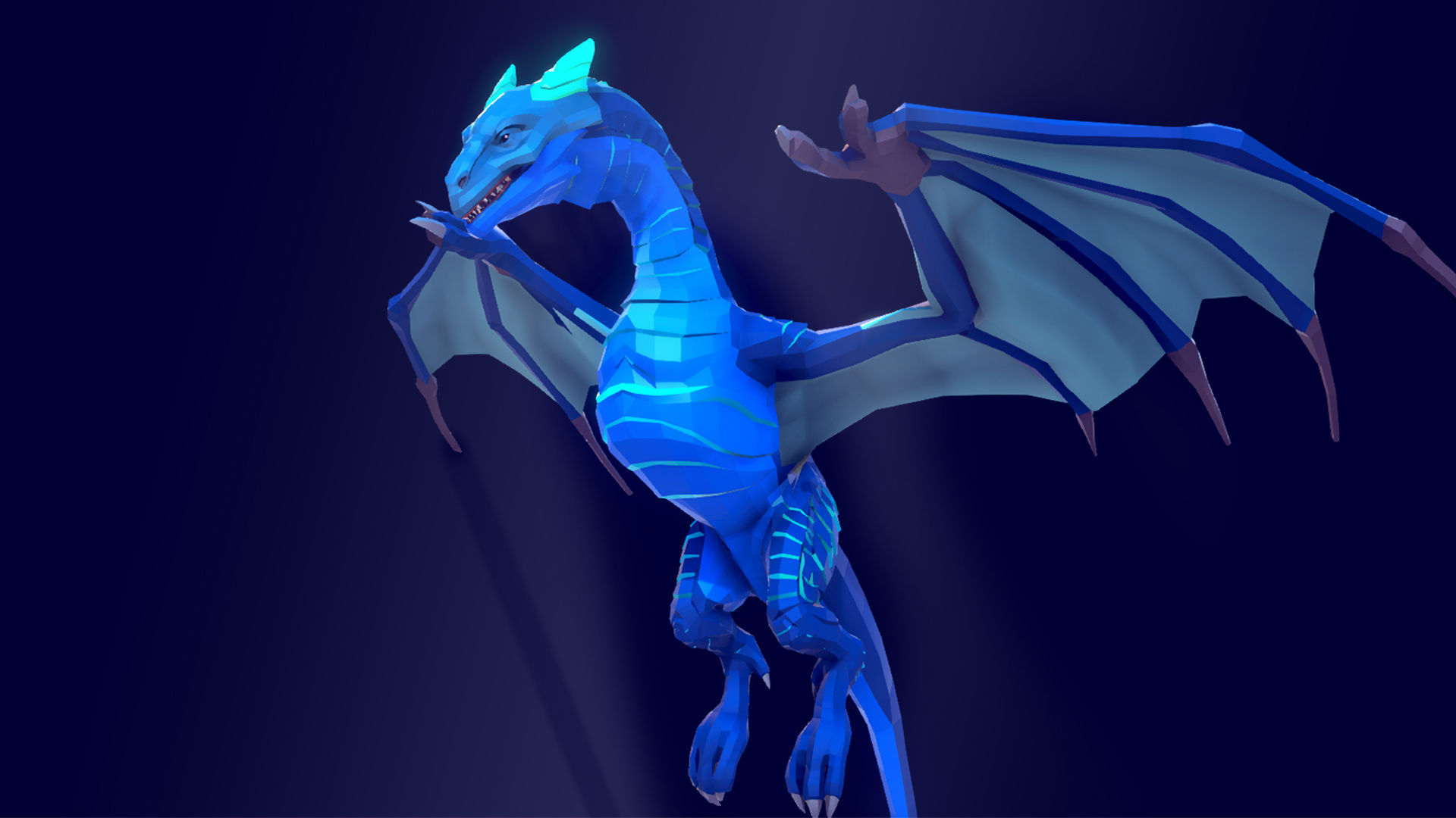 Irval the Wyvern Low-poly 3D model_21
