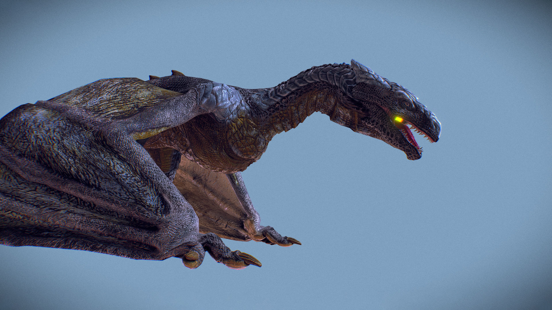 Irval the Wyvern Low-poly 3D model_16