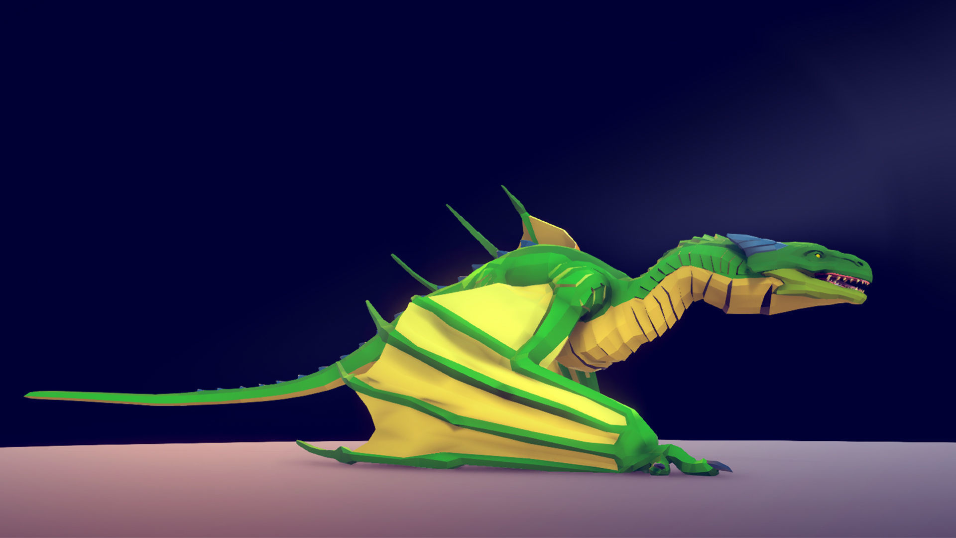 Irval the Wyvern Low-poly 3D model_19