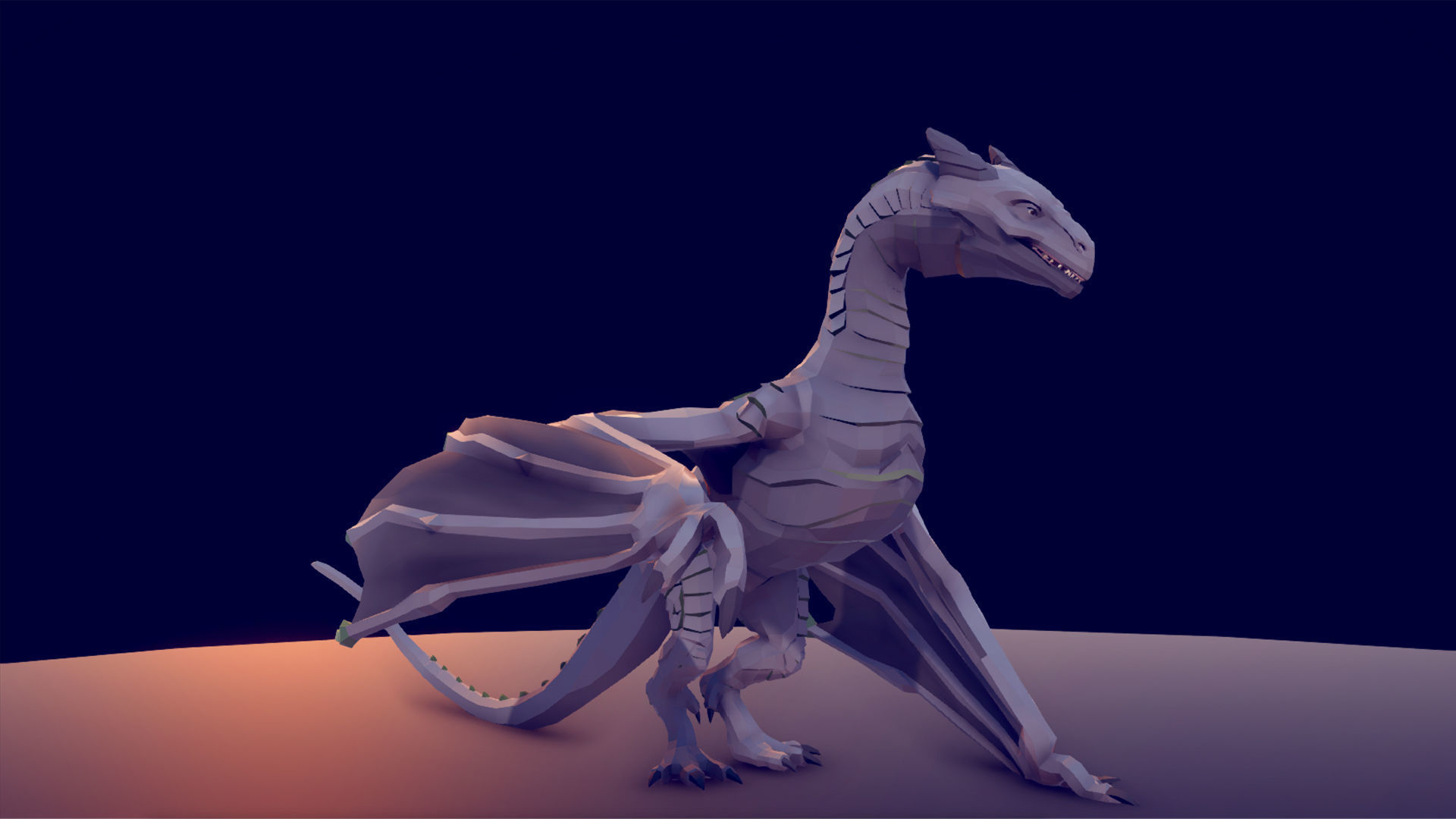 Irval the Wyvern Low-poly 3D model_23