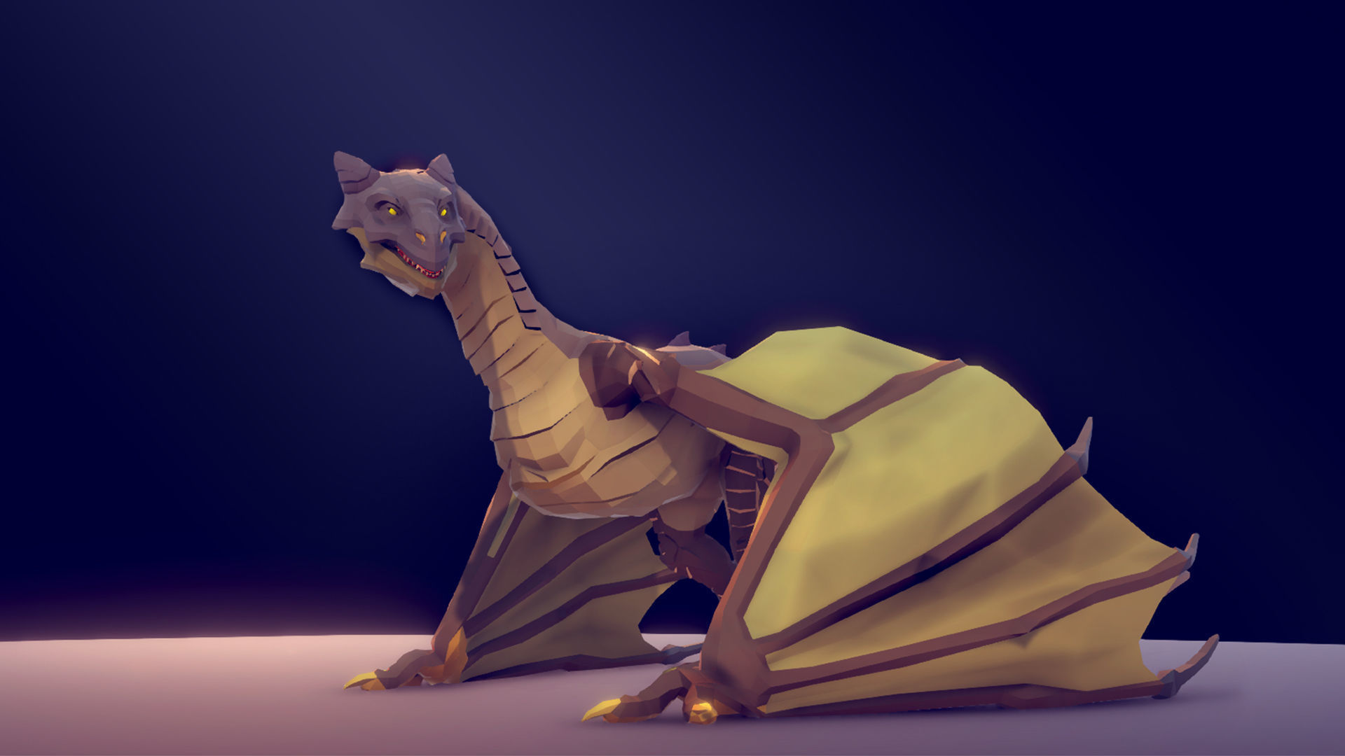 Irval the Wyvern Low-poly 3D model_17