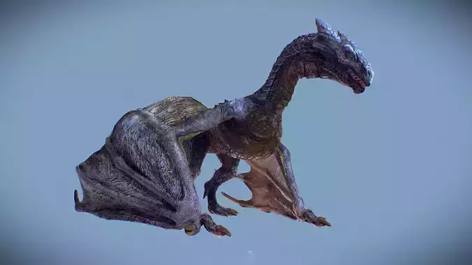 Irval the Wyvern Low-poly 3D model