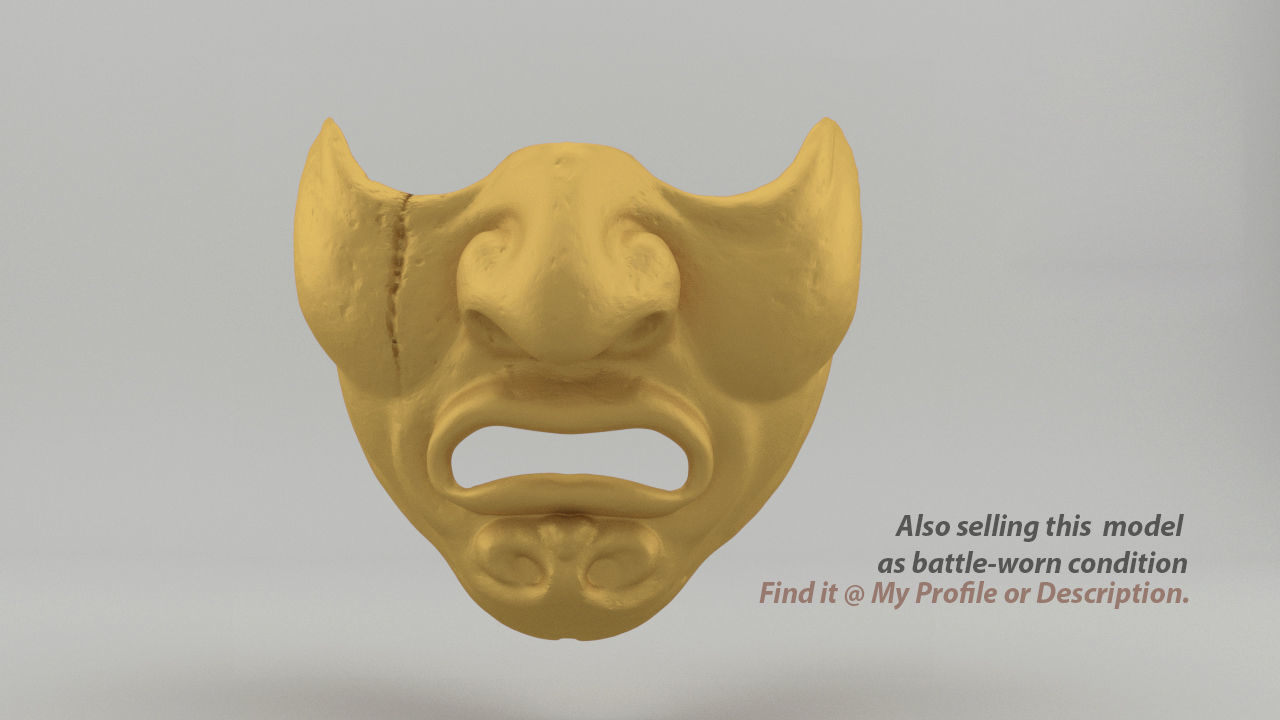 Mempo Japanese Mask 3D print model_3