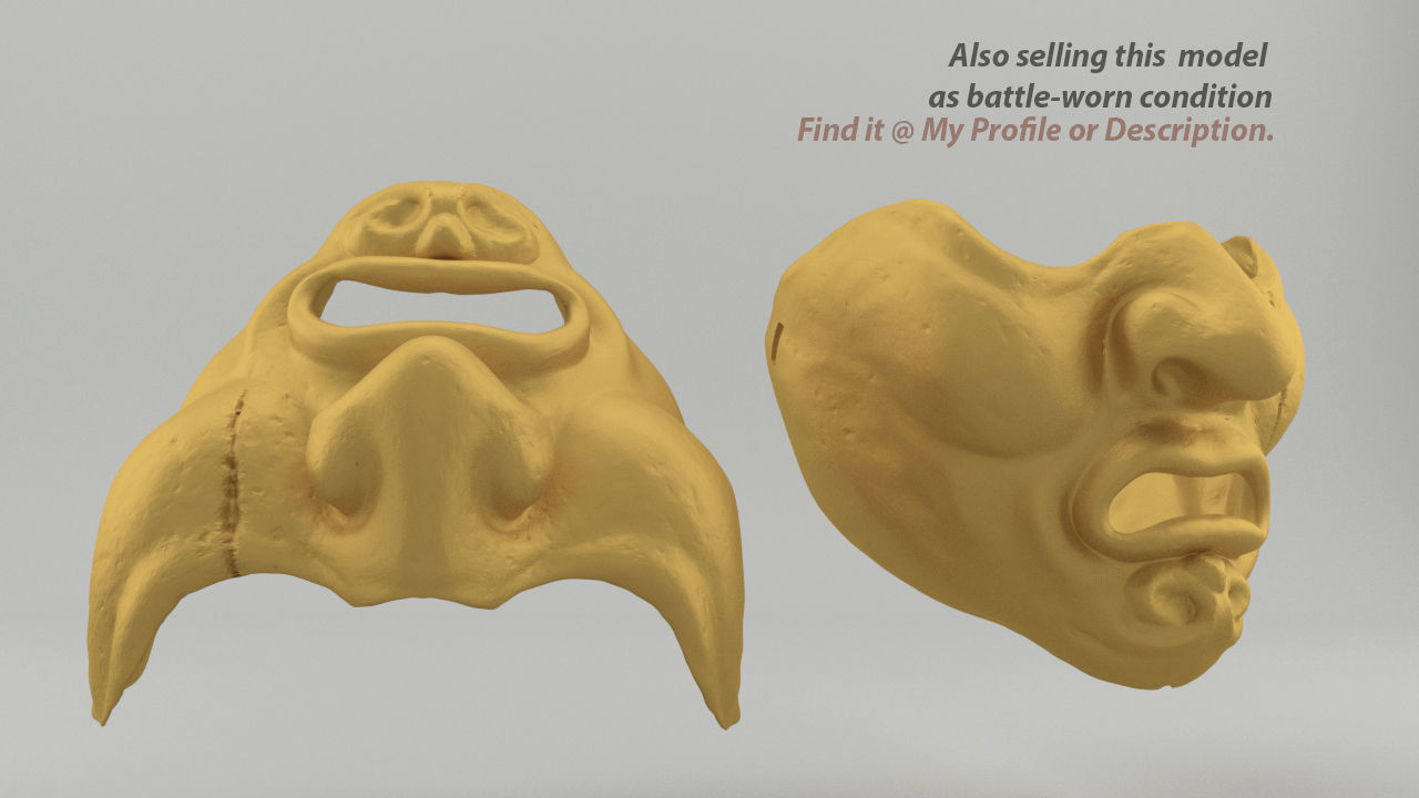 Mempo Japanese Mask 3D print model_4