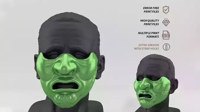 Mempo Japanese Mask 3D print model
