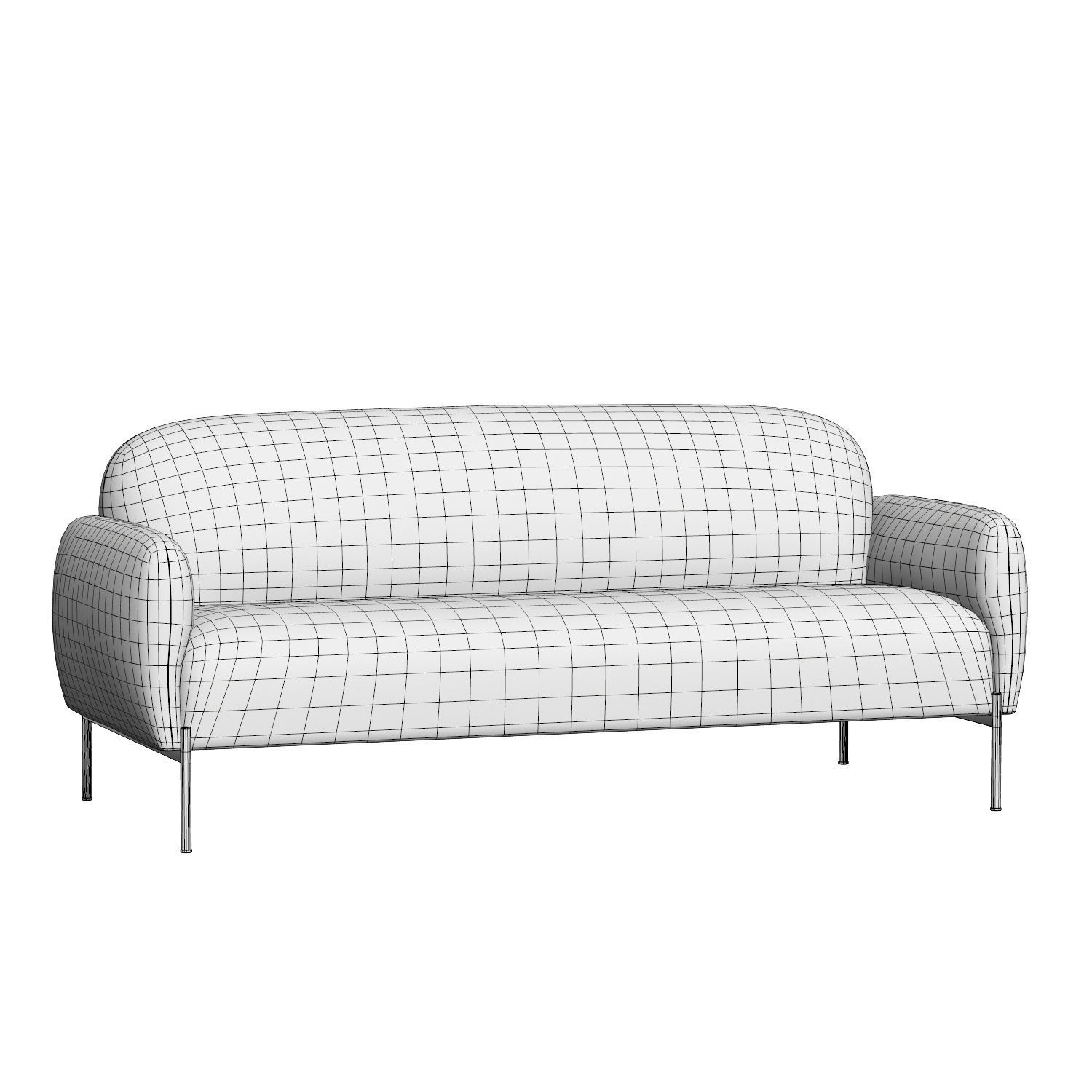 Couch Sofa - Mebutsa -  Low-poly 3D model_2