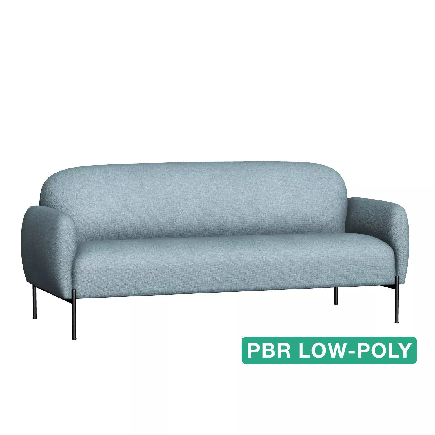 Couch Sofa - Mebutsa -  Low-poly 3D model_0
