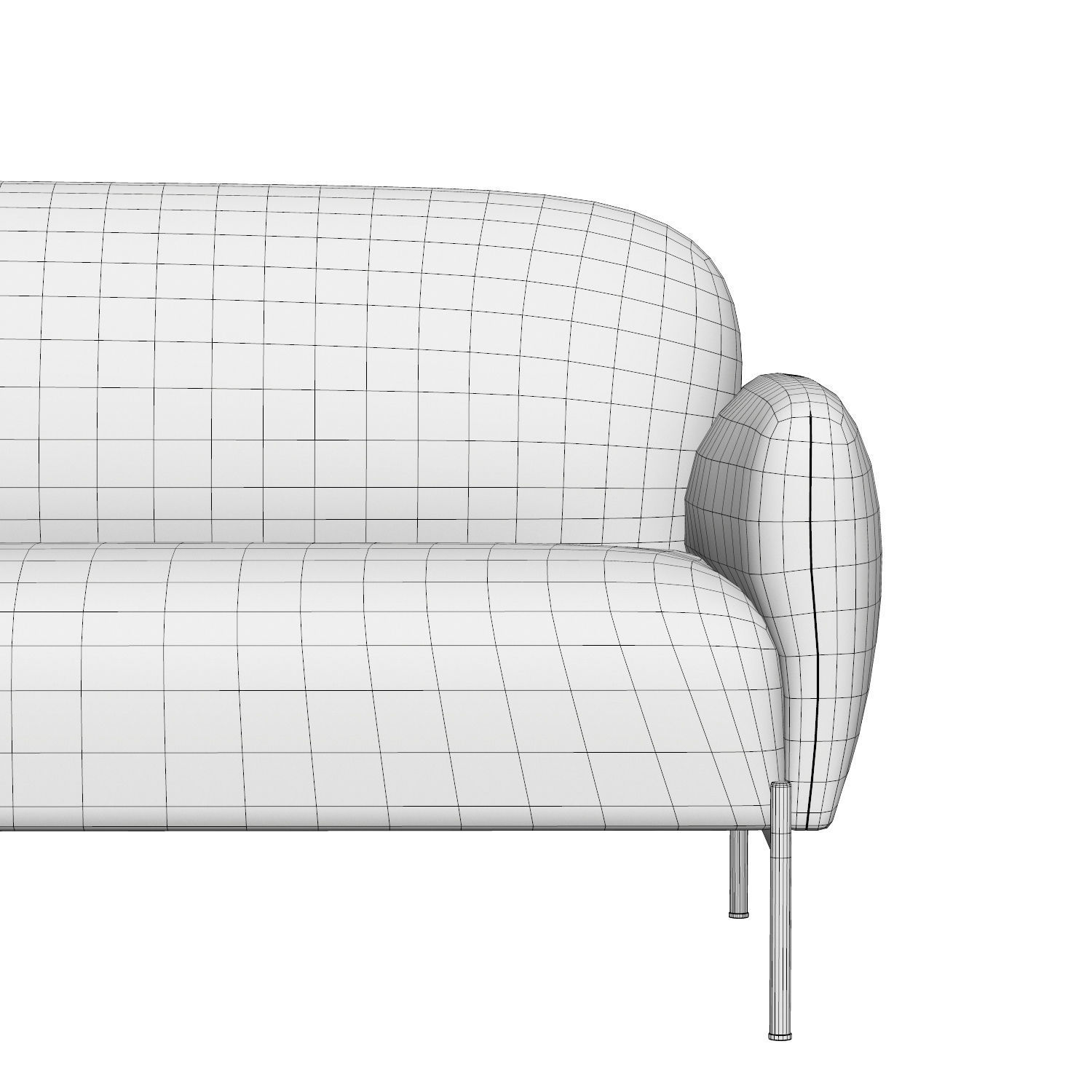 Couch Sofa - Mebutsa -  Low-poly 3D model_4
