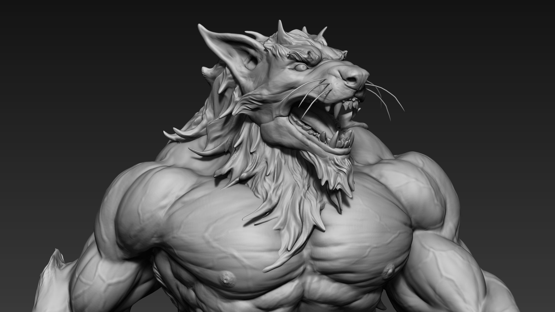 Warewolf Sculpt 3D model_2