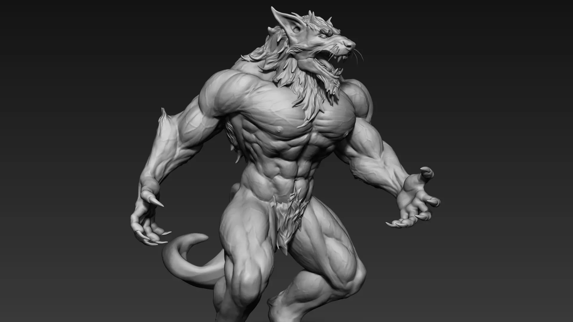Warewolf Sculpt 3D model_0