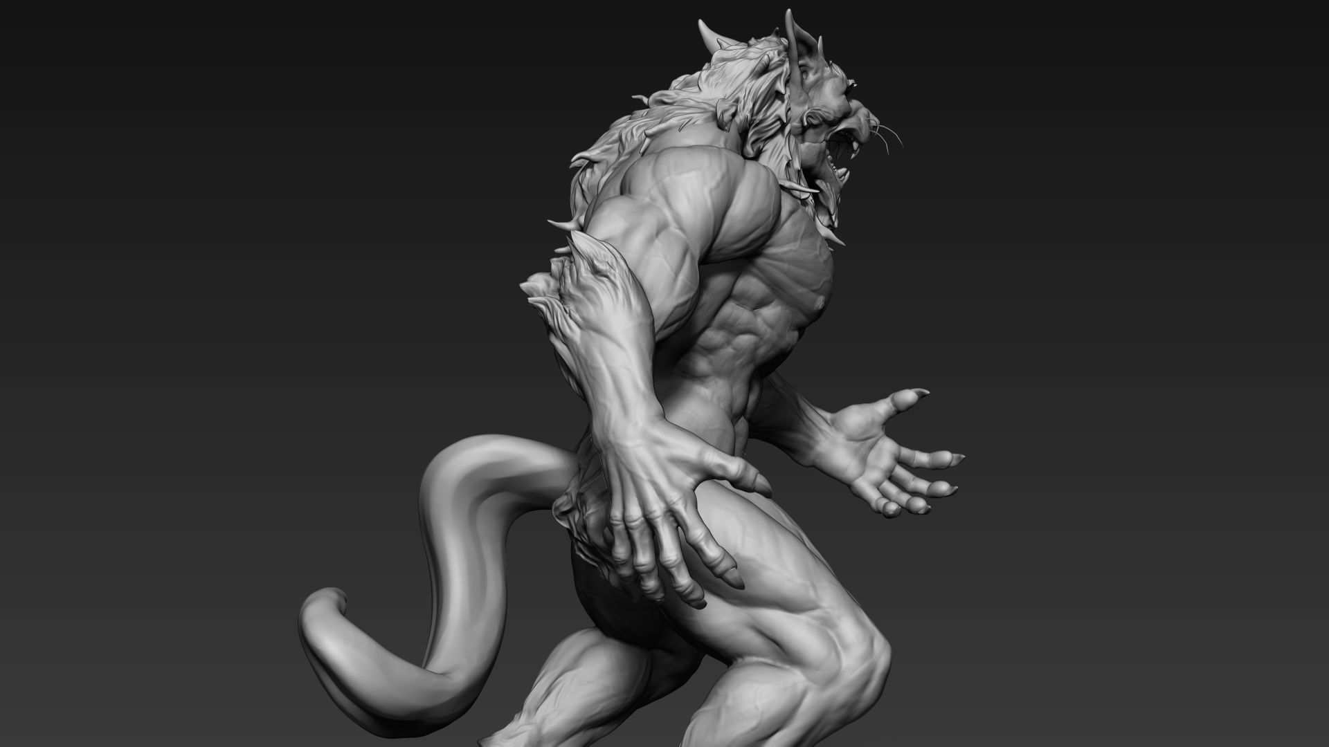Warewolf Sculpt 3D model_12