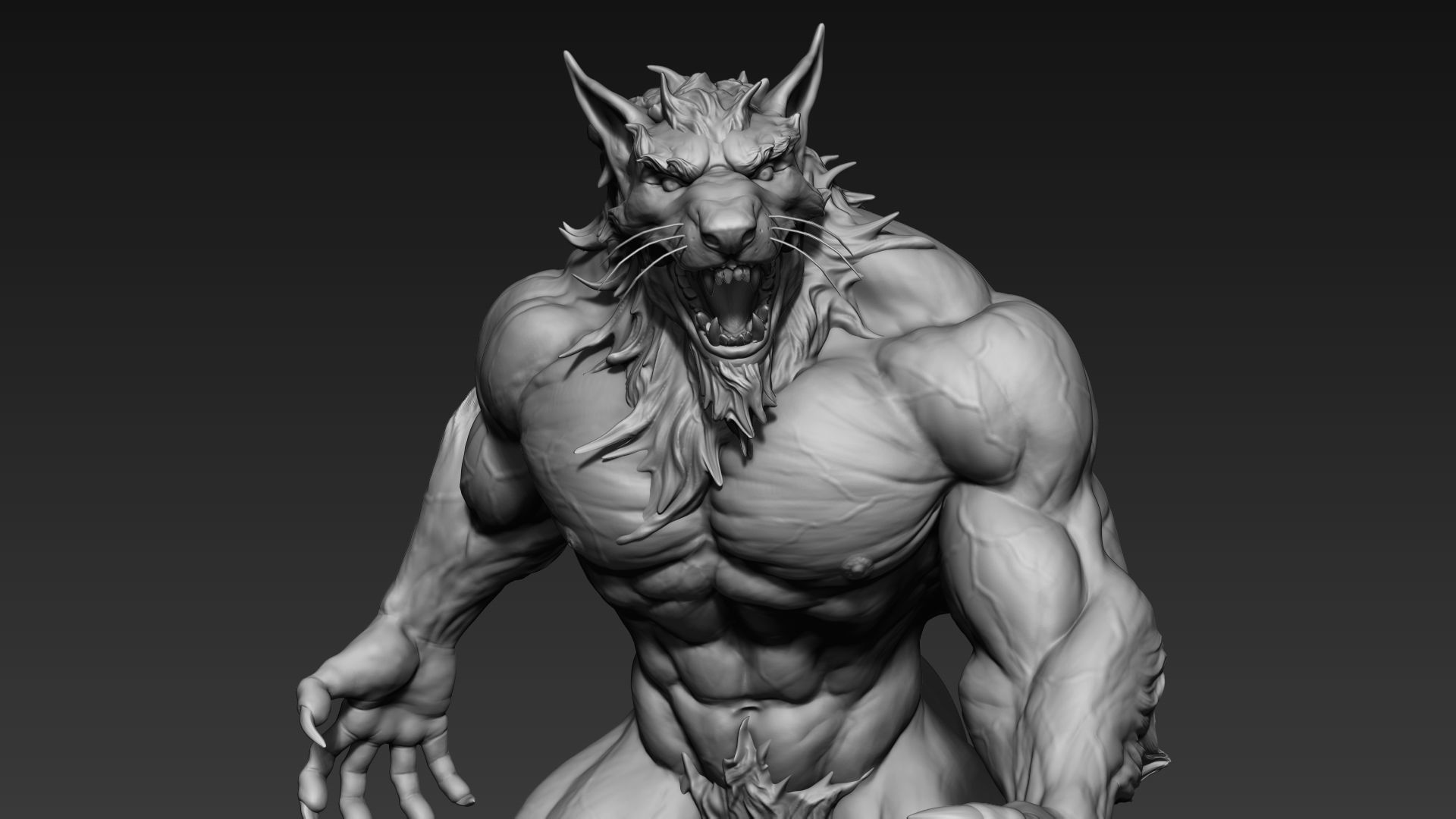 Warewolf Sculpt 3D model_5