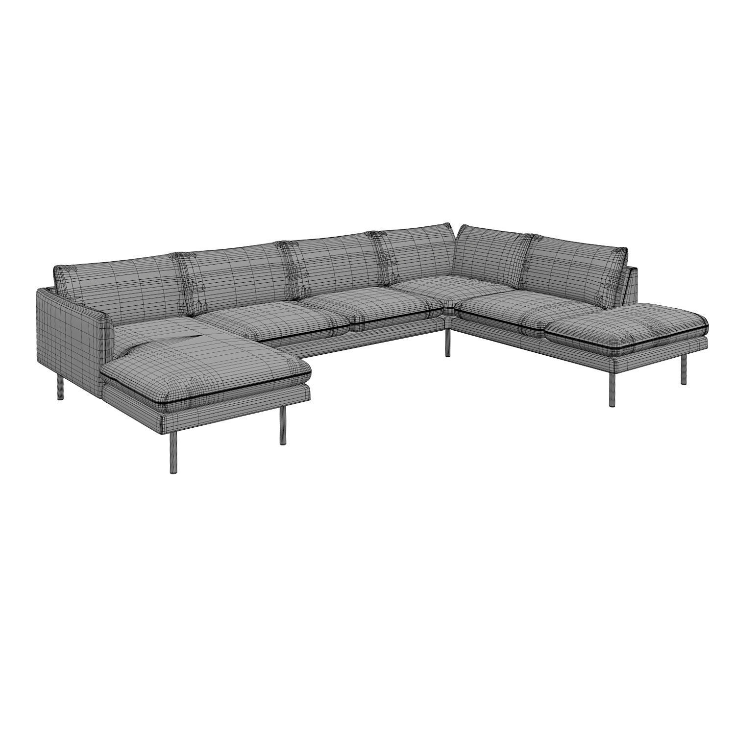 Couch Sofa - Mekbuda -  Low-poly 3D model_3