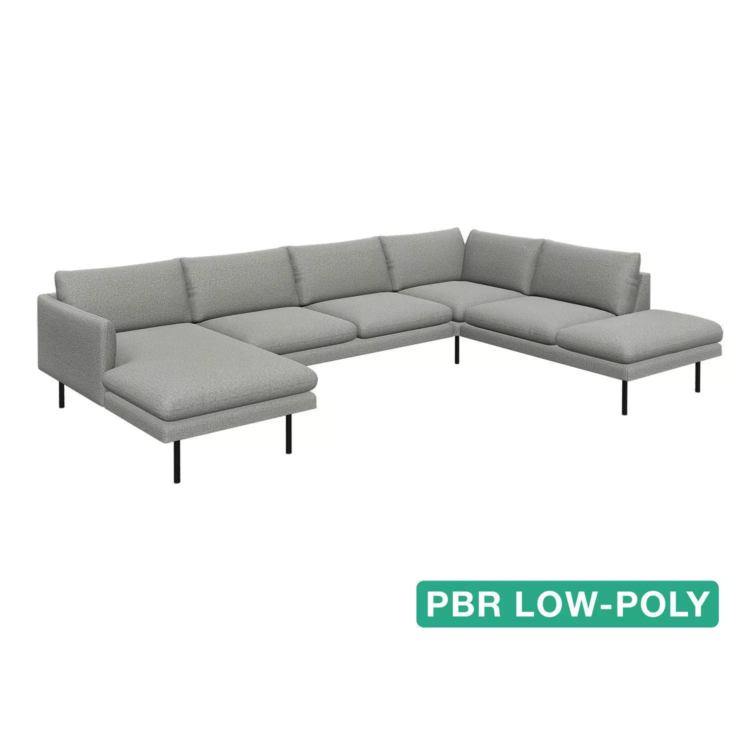 Couch Sofa - Mekbuda -  Low-poly 3D model_0