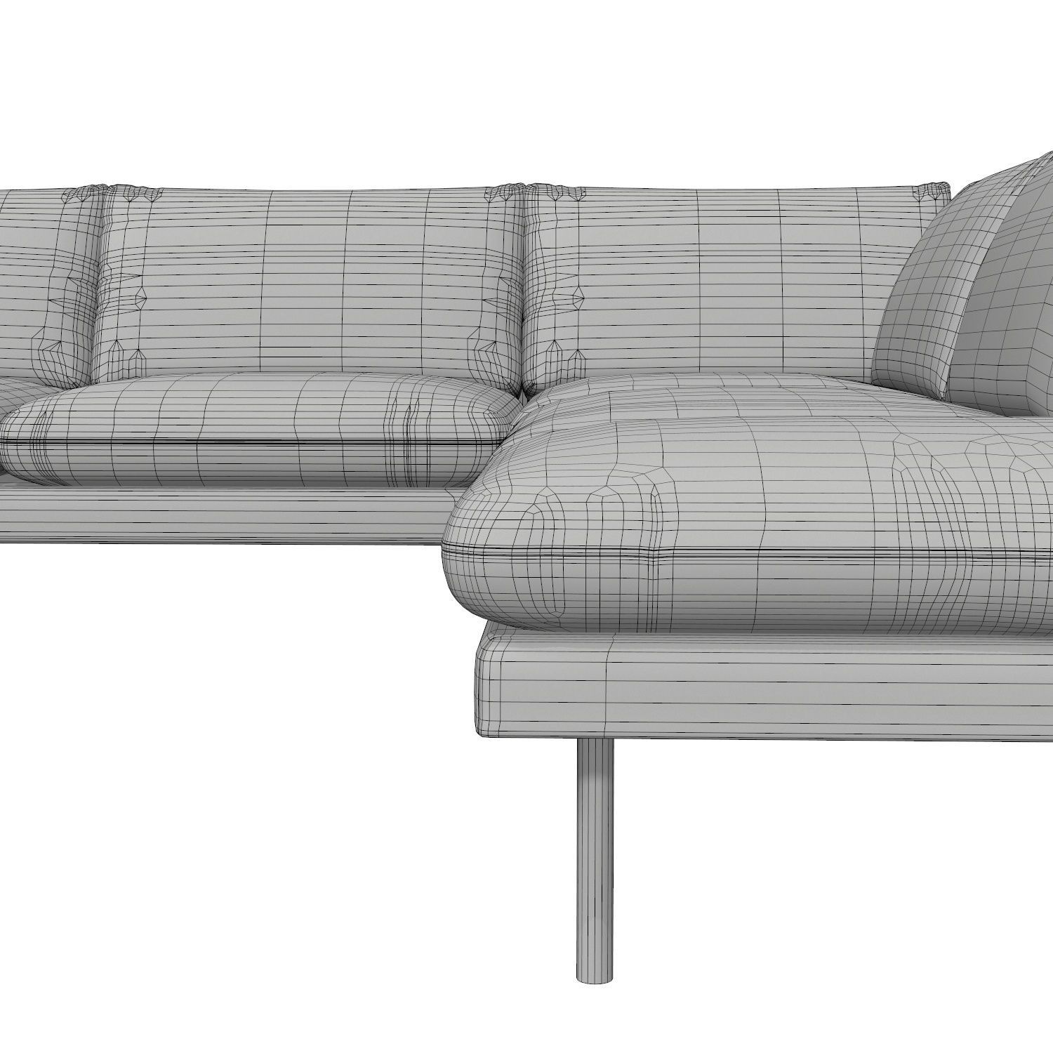 Couch Sofa - Mekbuda -  Low-poly 3D model_4