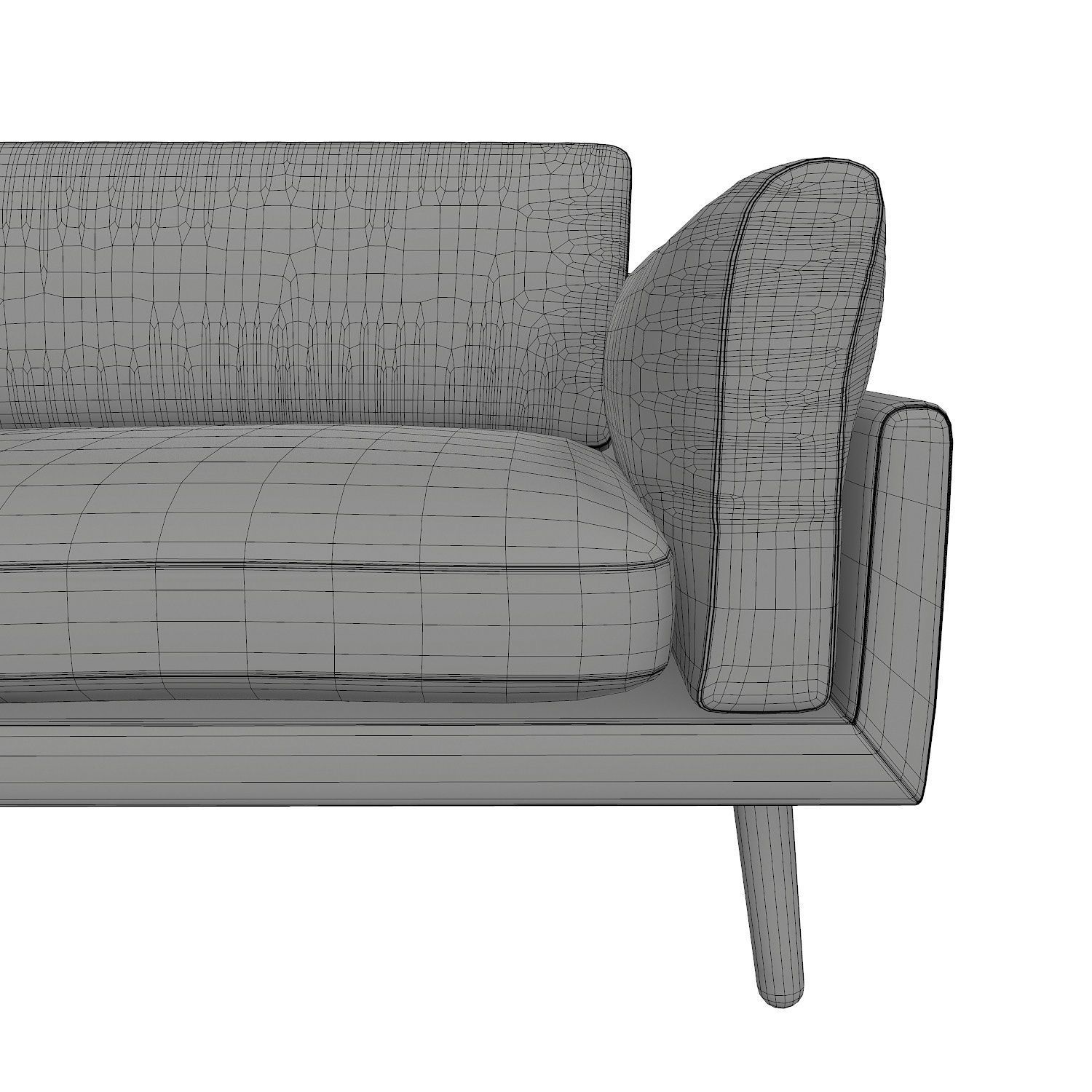 Couch Sofa - Alhena -  Low-poly 3D model_5