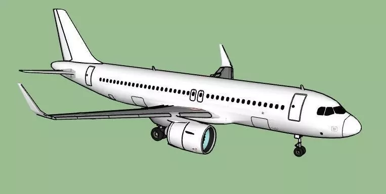 Airbus A320-200 WINGLET 3D model_0