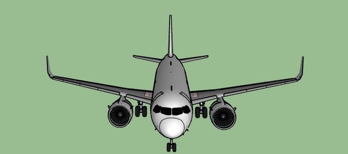 Airbus A320-200 WINGLET 3D model_2