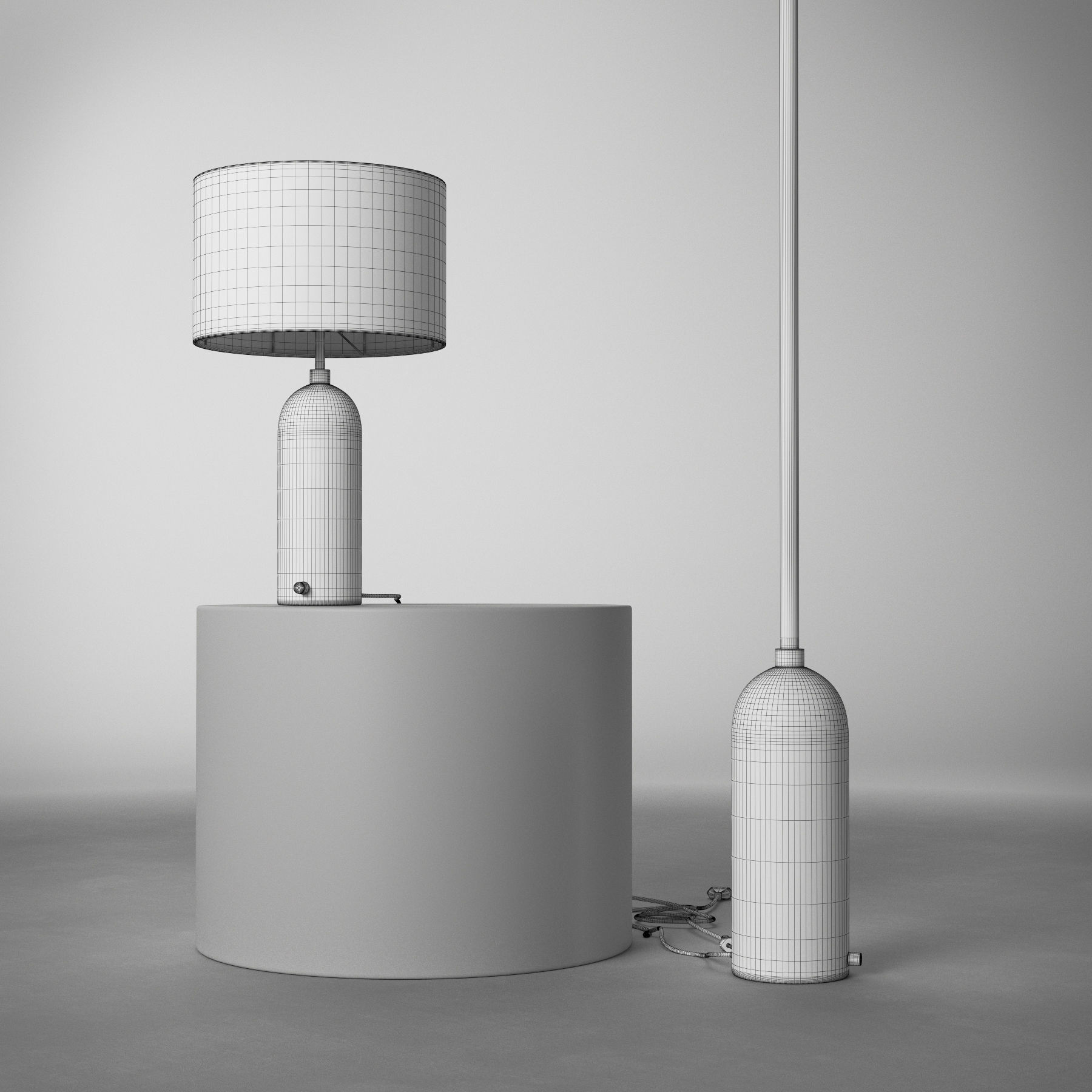 GUBI Gravity Table and Floor Lamp 3D model_4