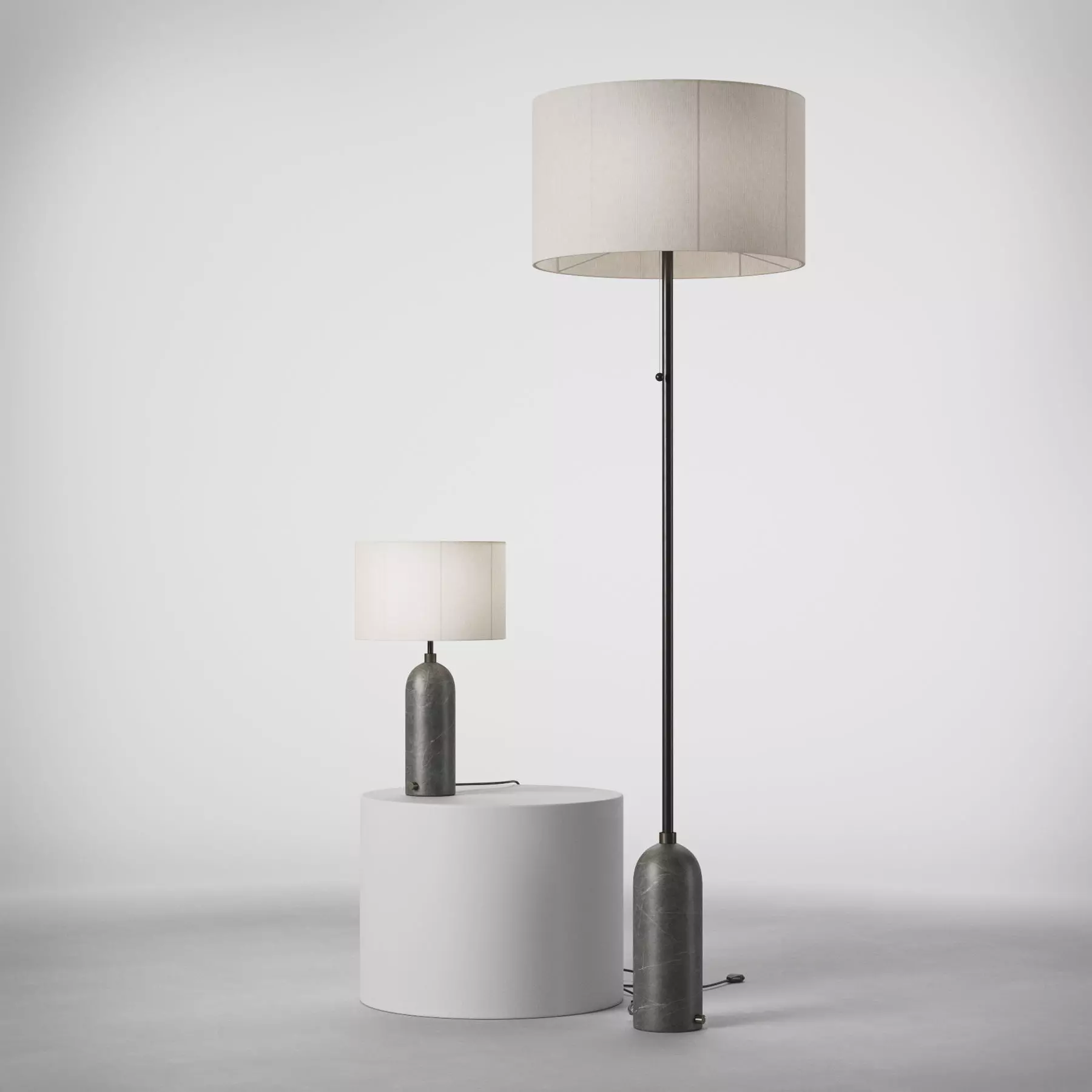 GUBI Gravity Table and Floor Lamp 3D model_0