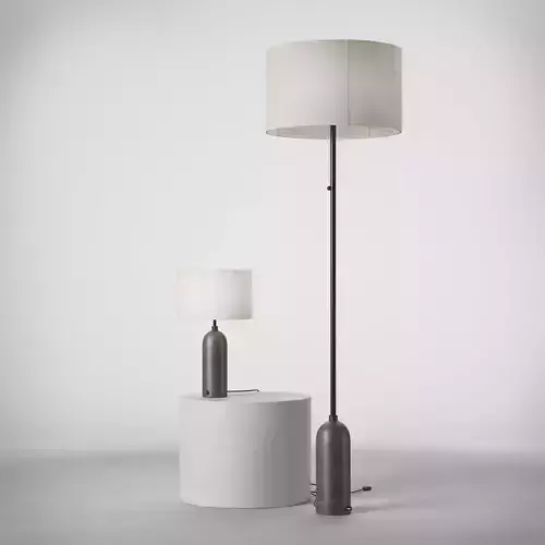 GUBI Gravity Table and Floor Lamp 3D model
