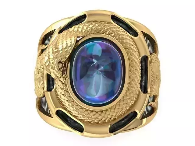 SNAKE-RING 2 gold snake ring