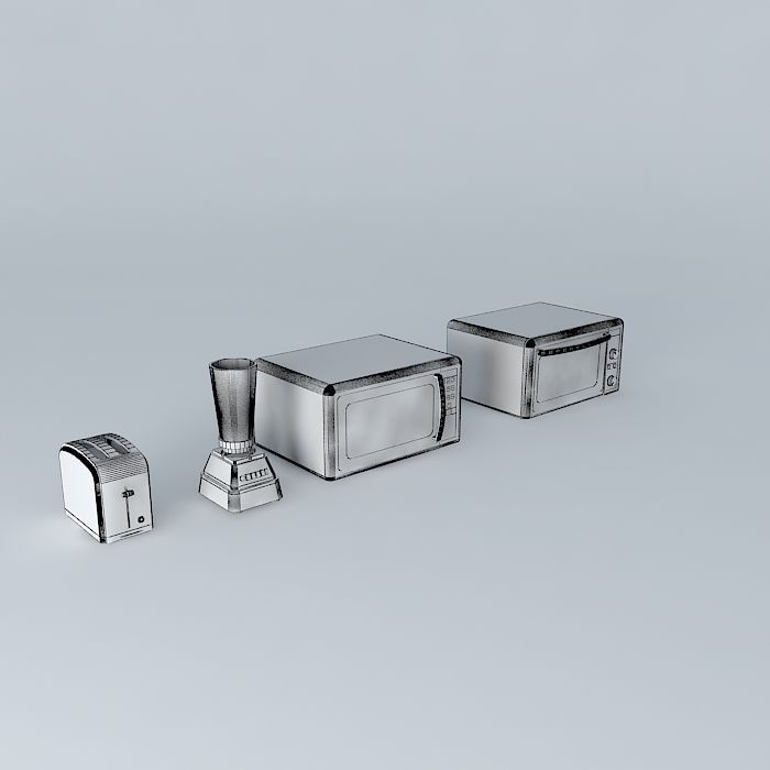 Microwave toaster blender %26 convection oven Free 3D model_3