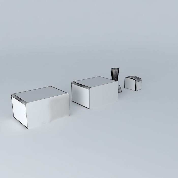 Microwave toaster blender %26 convection oven Free 3D model_4