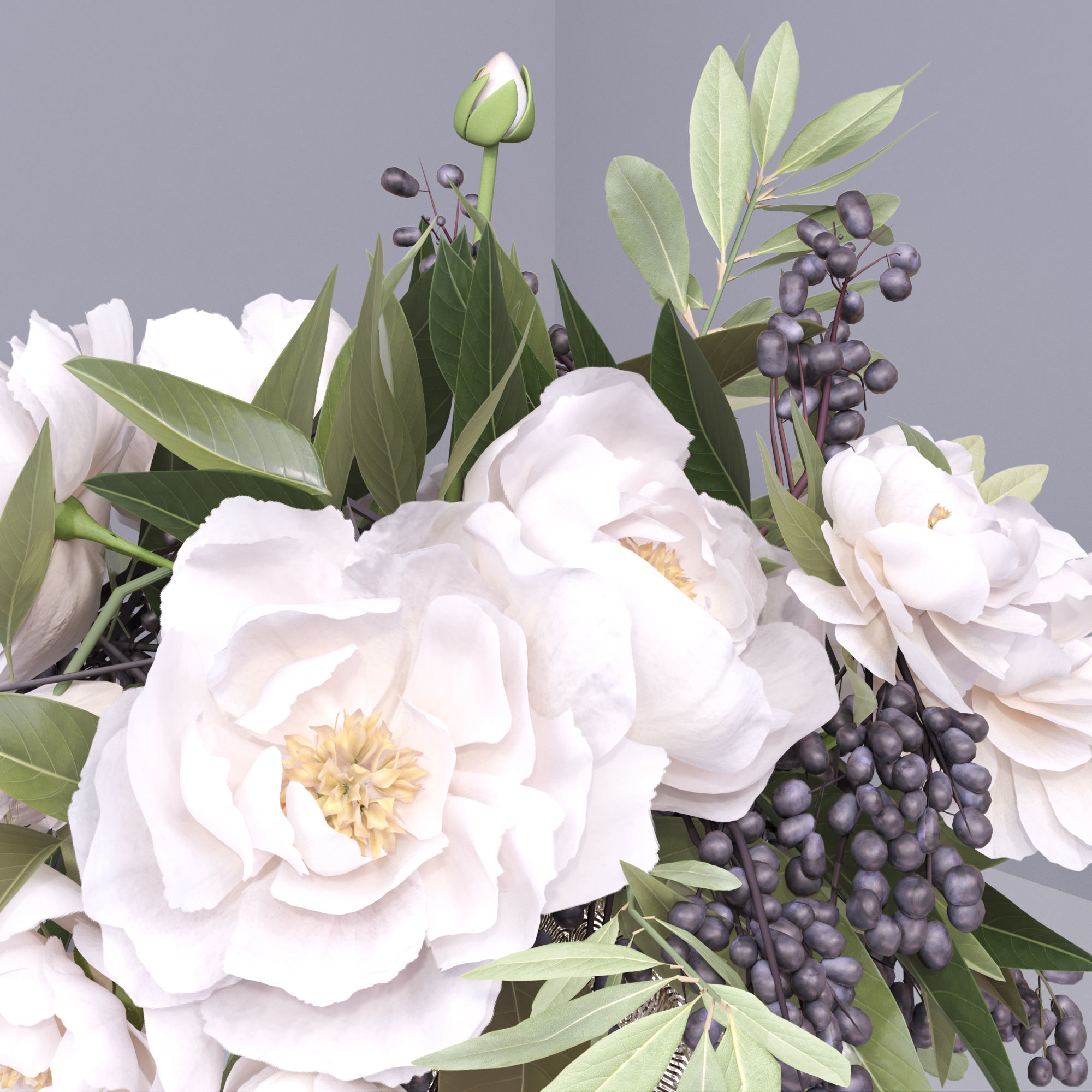 Classy Flower Vase-Flowers Vase 3D model_1