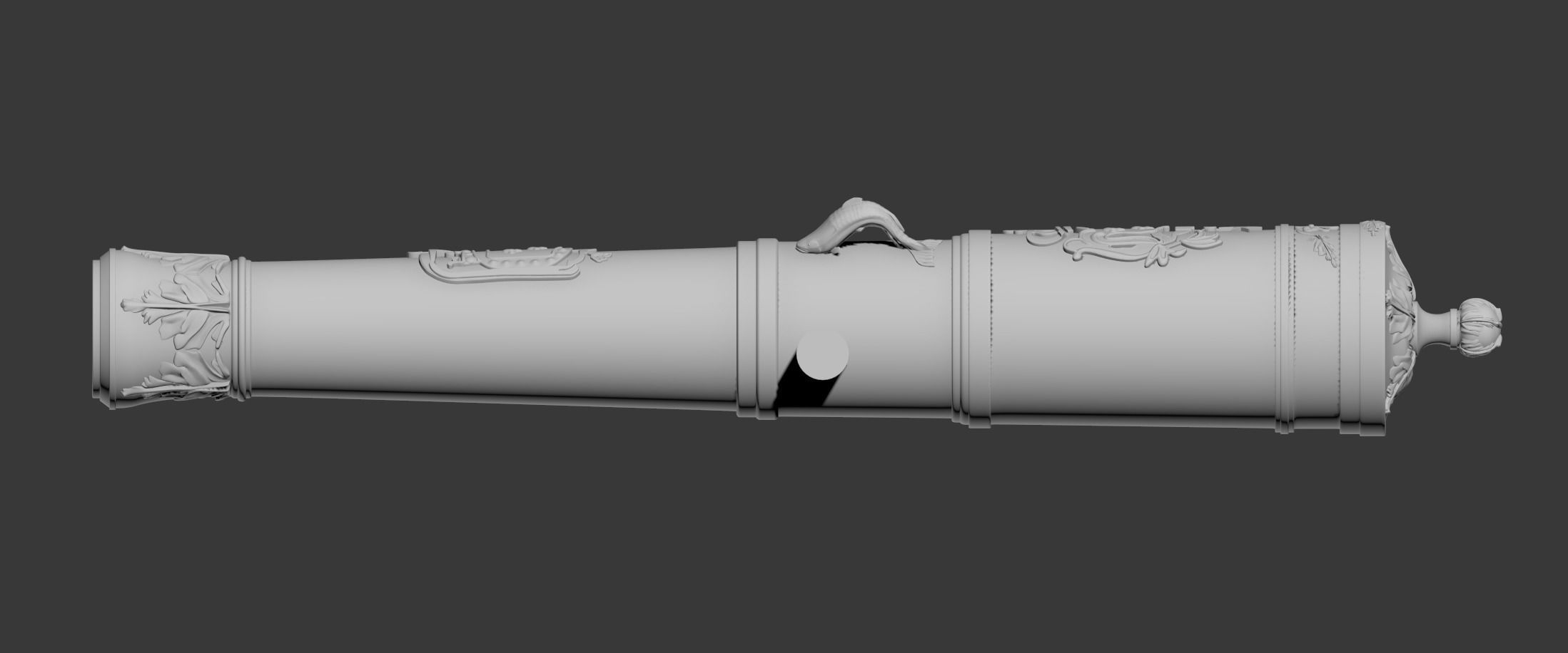 Ancient cannon Warship 3D print model_2