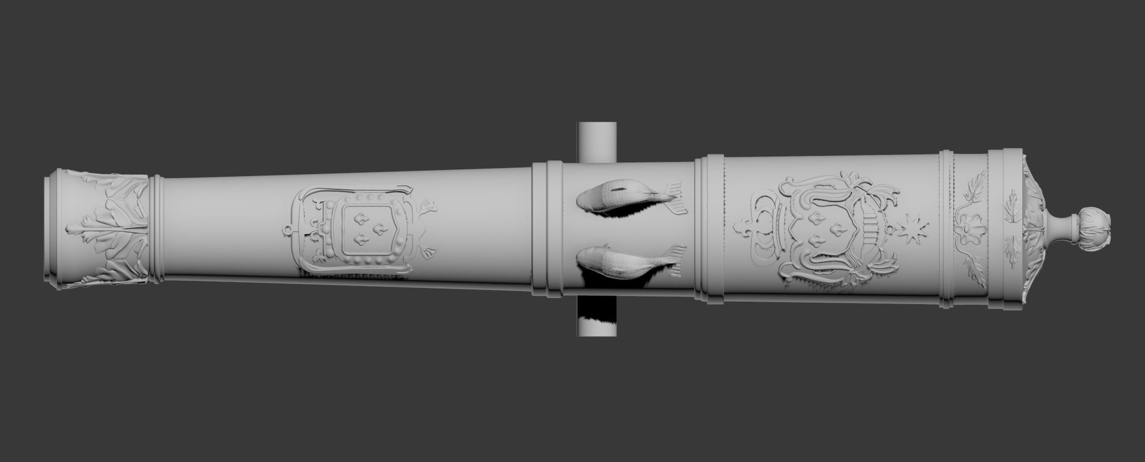 Ancient cannon Warship 3D print model_1