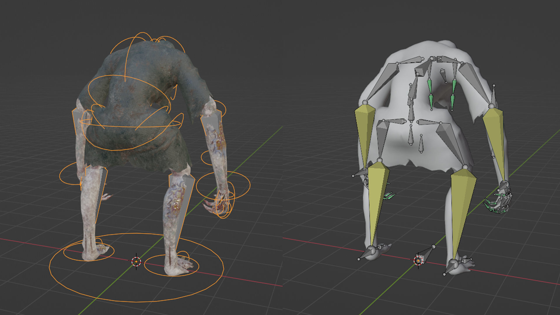 Creature Monster Faceless Gravewalker Low-poly 3D model_15