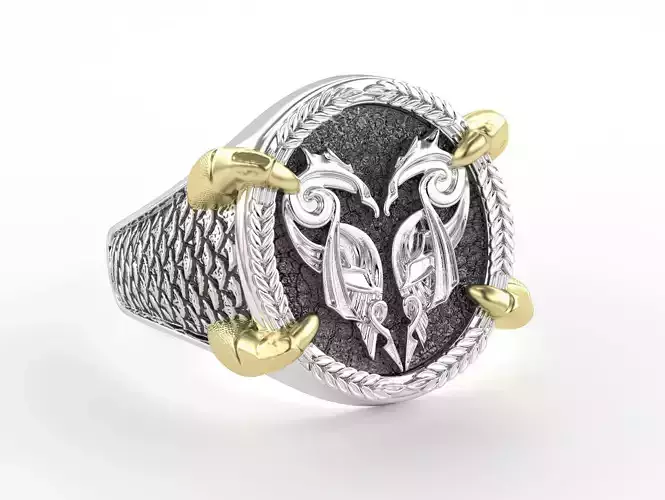 Custom signet claws ring