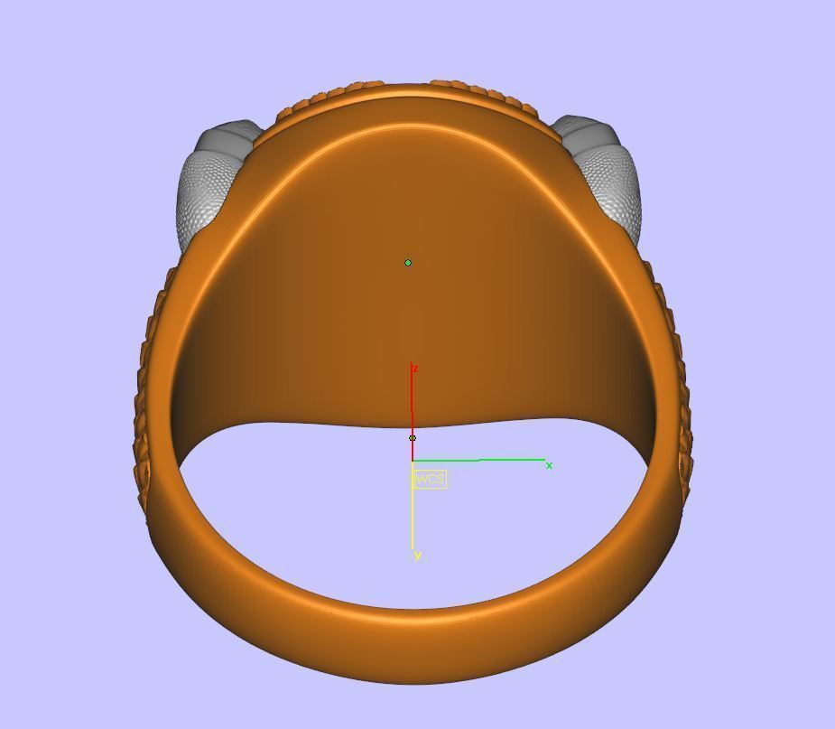 Custom signet claws ring 3D print model_7