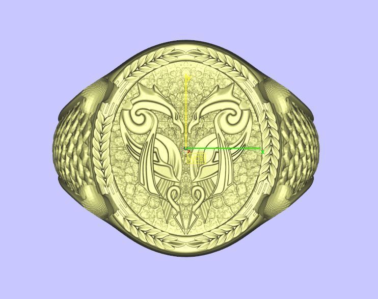 Custom signet claws ring 3D print model_8