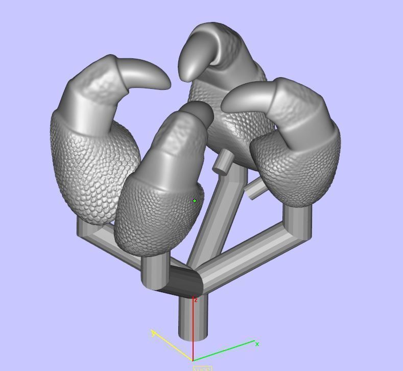 Custom signet claws ring 3D print model_12