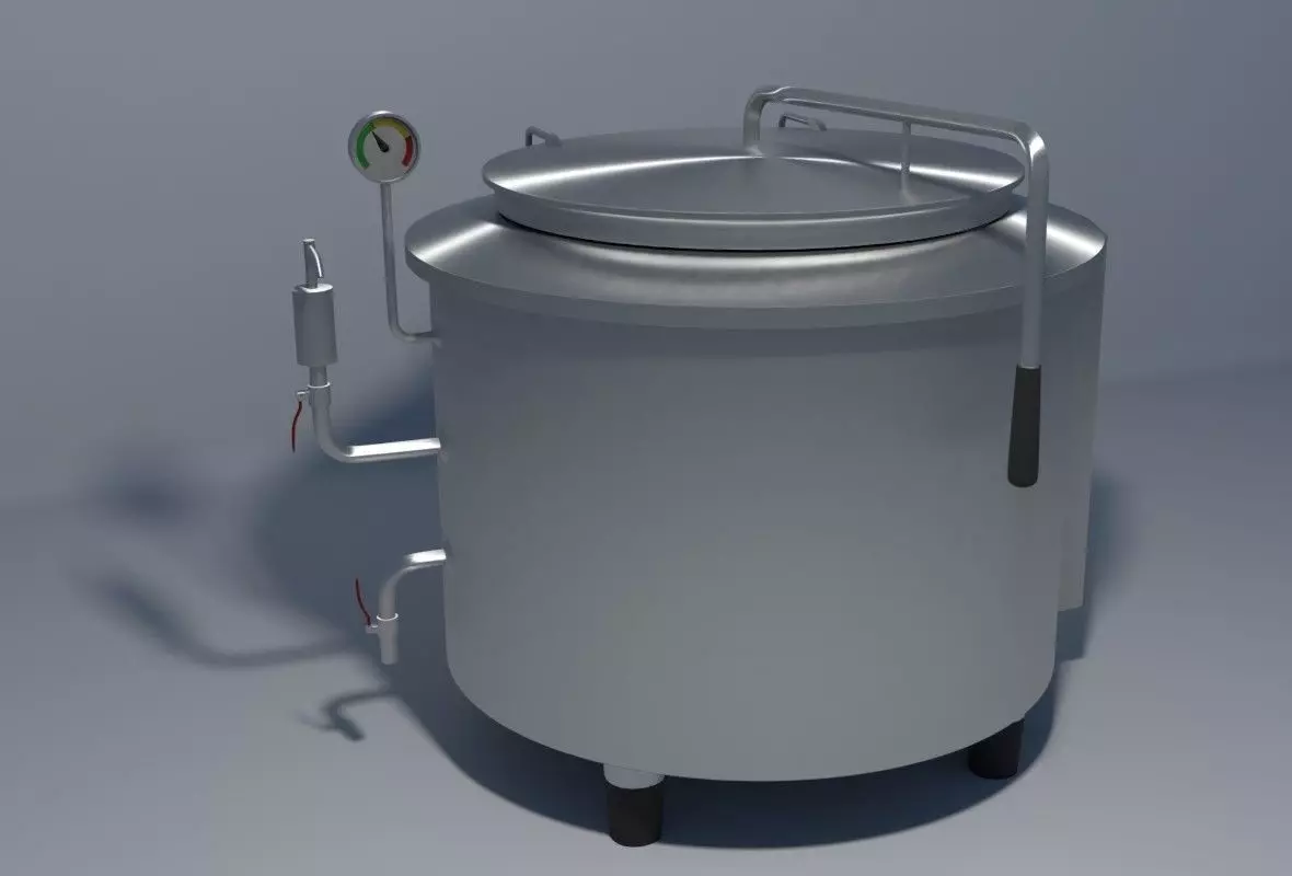 Industrial boiling pan 3D model
