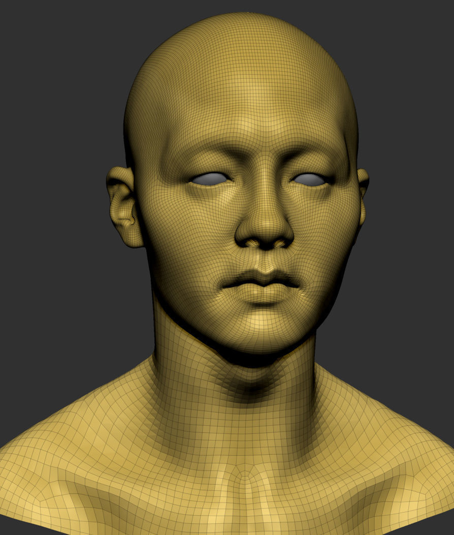Male Head 3D model_5