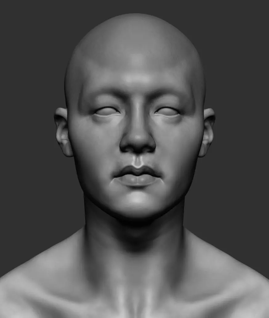 Male Head 3D model_0