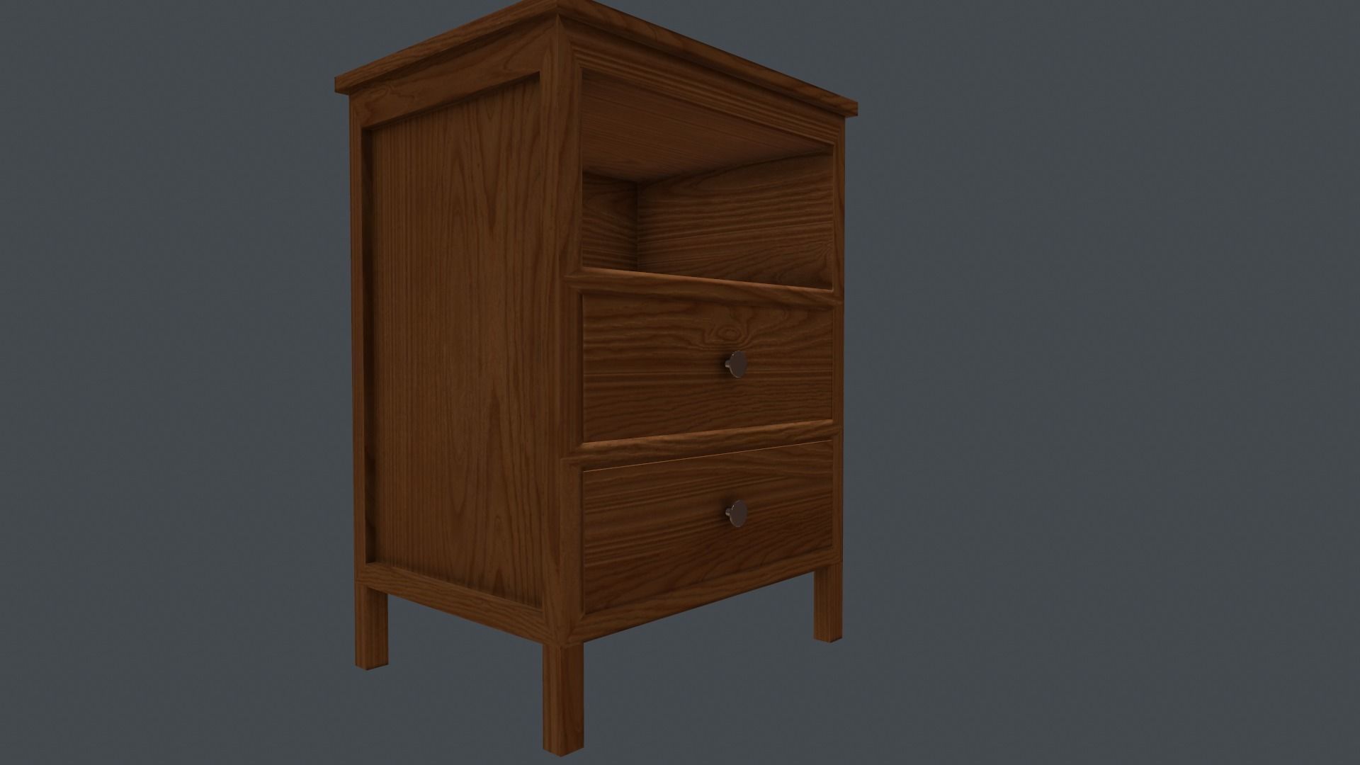 Game Ready Bedside Table Low-poly 3D model_5