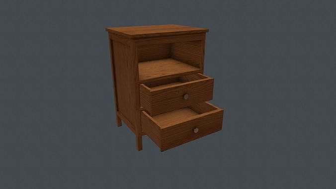 Game Ready Bedside Table  Low-poly 3D model