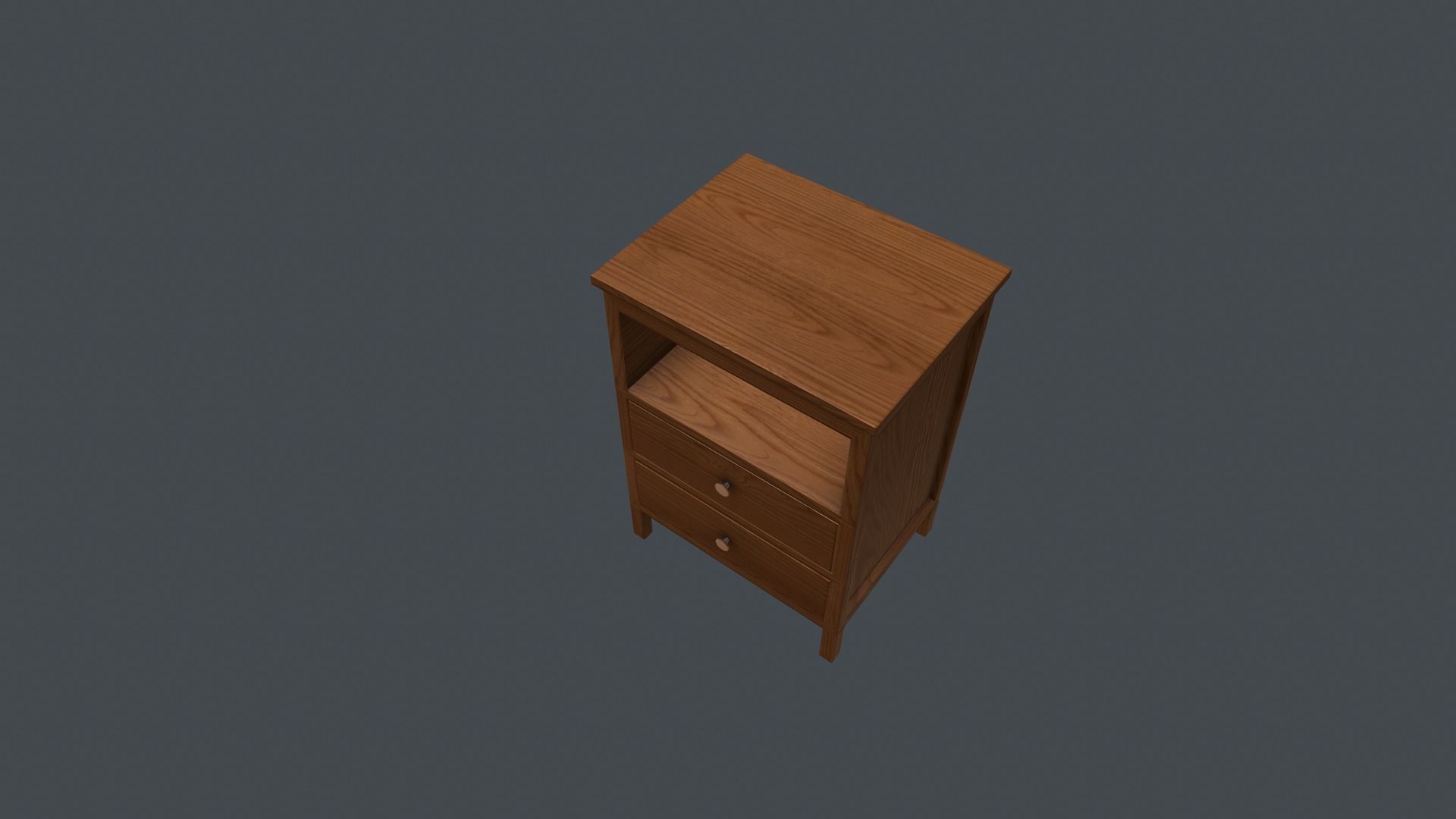 Game Ready Bedside Table Low-poly 3D model_4