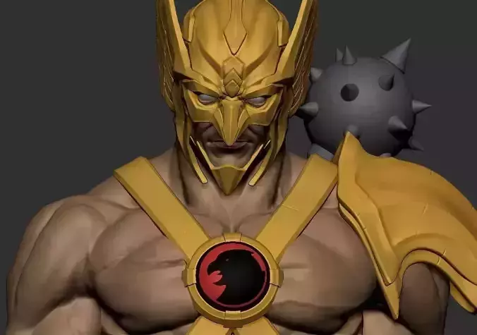Hawkman golden man 3D print model