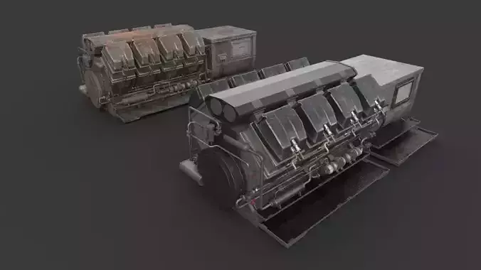 Machinery device Diesel-generator 3D model