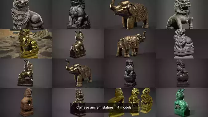 Chinese ancient statues 