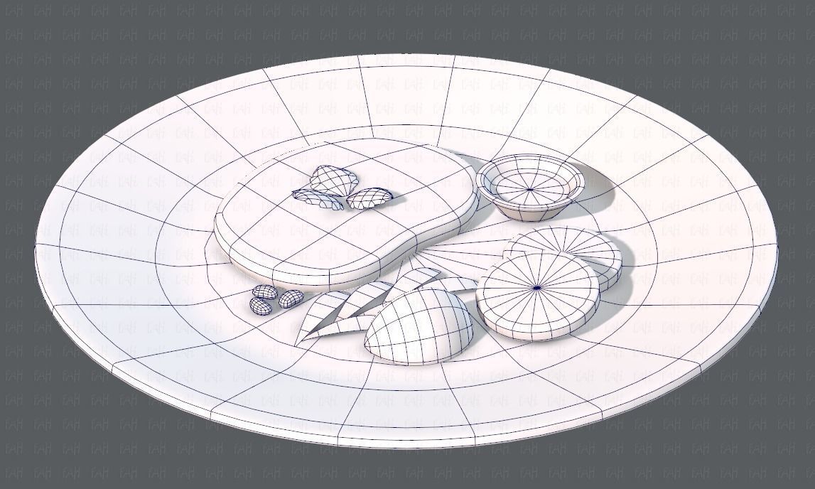 Steak V01 Low-poly 3D model_14